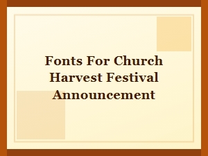 Elegant Calligraphy Fonts for Harvest Festival Announcements